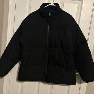 Garage Oversized Black Puffer Jacket